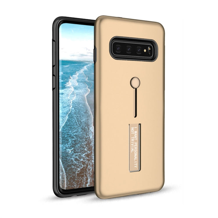 Shockproof Frosted TPU + PC Protective Case for Galaxy S10, with Holder