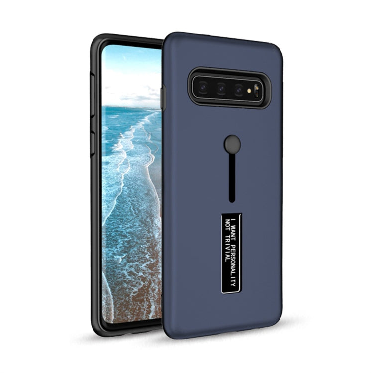Shockproof Frosted TPU + PC Protective Case for Galaxy S10, with Holder