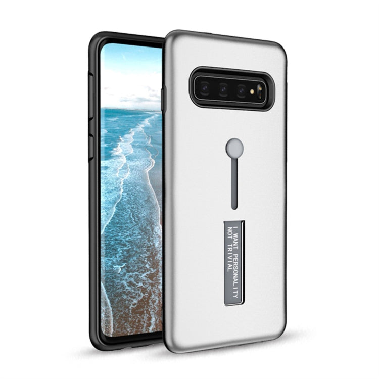 Shockproof Frosted TPU + PC Protective Case for Galaxy S10, with Holder
