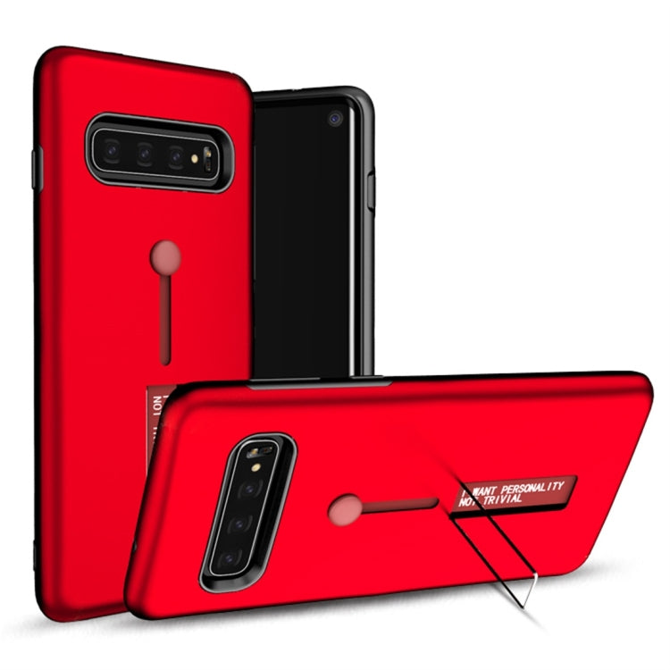 Shockproof Frosted TPU + PC Protective Case for Galaxy S10, with Holder