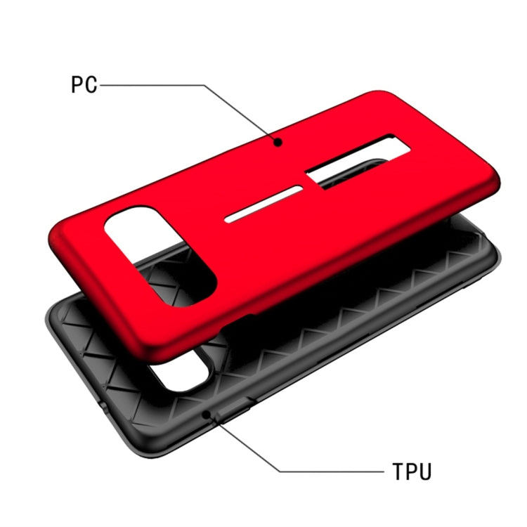 Shockproof Frosted TPU + PC Protective Case for Galaxy S10, with Holder