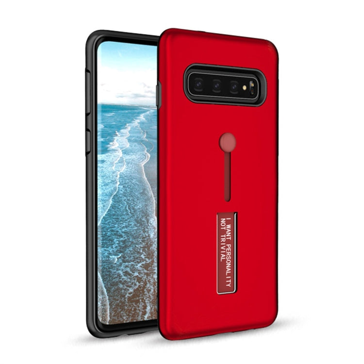 Shockproof Frosted TPU + PC Protective Case for Galaxy S10 Plus, with Holder