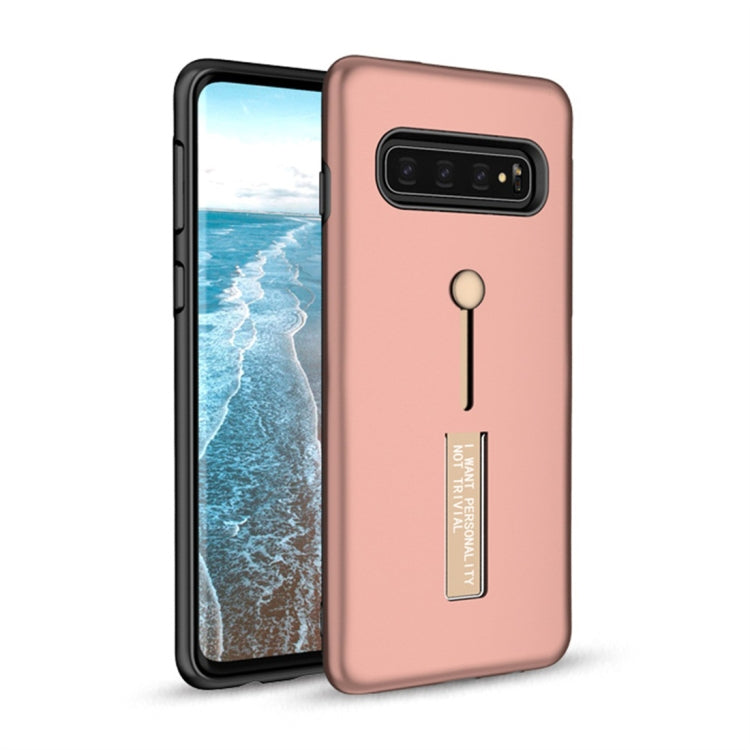 Shockproof Frosted TPU + PC Protective Case for Galaxy S10 Plus, with Holder