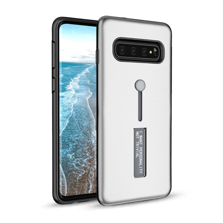 Shockproof Frosted TPU + PC Protective Case for Galaxy S10 Plus, with Holder