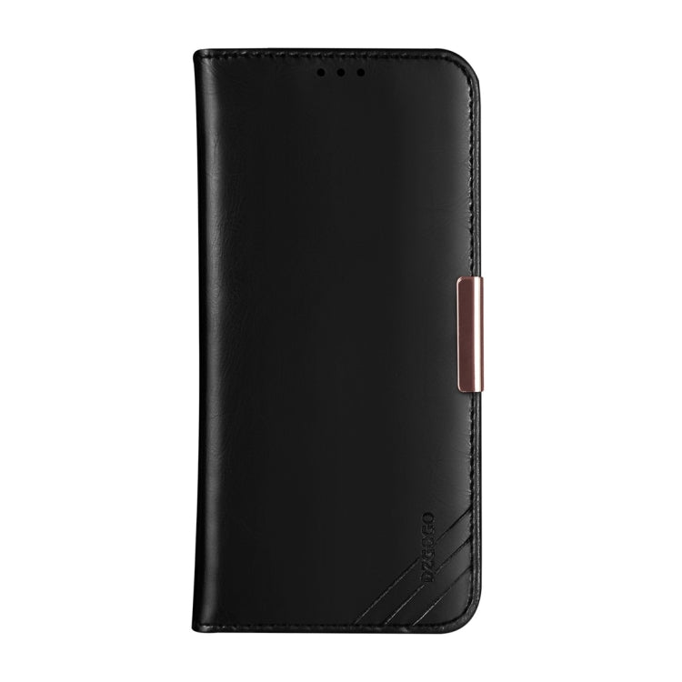 DZGOGO ROYALE II Series Magnetic Horizontal Flip Leather Case for Galaxy S10 Plus, with Card Slots & Holder(Black)