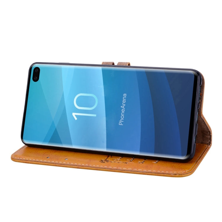 Business Style Oil Wax Texture Horizontal Flip Leather Case for Galaxy S10 Plus, with Holder & Card Slots & Wallet