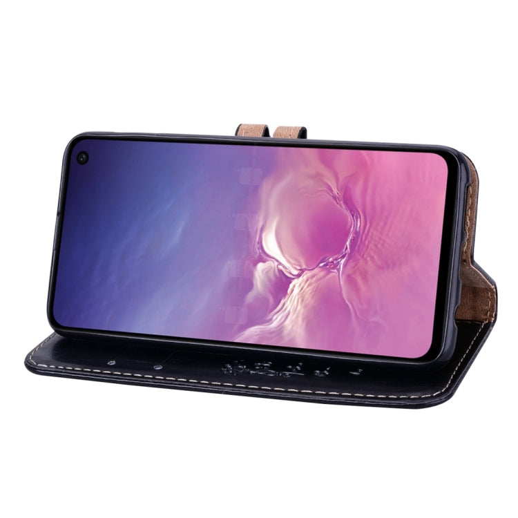 Business Style Oil Wax Texture Horizontal Flip Leather Case for Galaxy S10 E, with Holder & Card Slots & Wallet