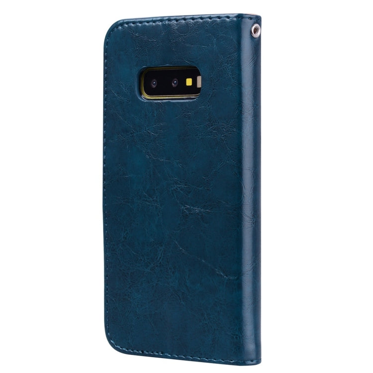 Business Style Oil Wax Texture Horizontal Flip Leather Case for Galaxy S10 E, with Holder & Card Slots & Wallet