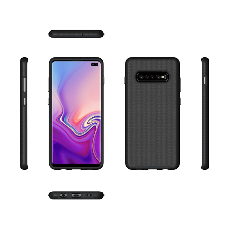 Anti-slip Armor Texture TPU + PC Case for Galaxy S10 Plus