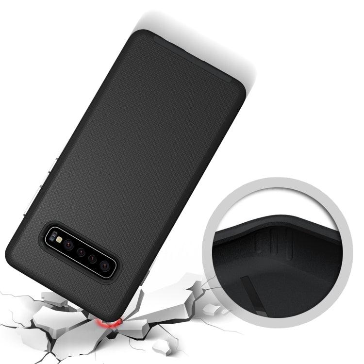 Anti-slip Armor Texture TPU + PC Case for Galaxy S10 Plus