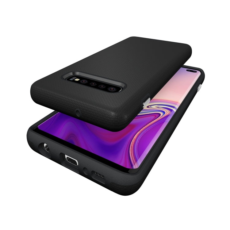 Anti-slip Armor Texture TPU + PC Case for Galaxy S10 Plus