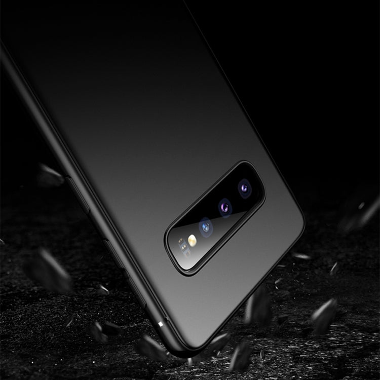 CAFELE Ultra-thin Frosted Soft TPU Protective Case for Galaxy S10 (Black)