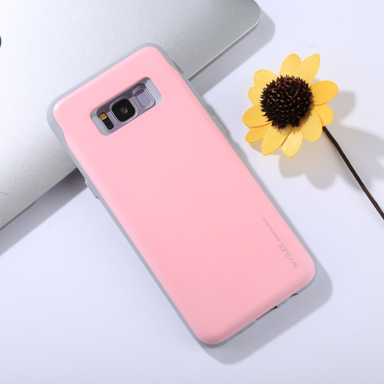 GOOSPERY for Galaxy S8+ / G955 TPU + PC Sky Slide Bumper Protective Back Case with Card Slots