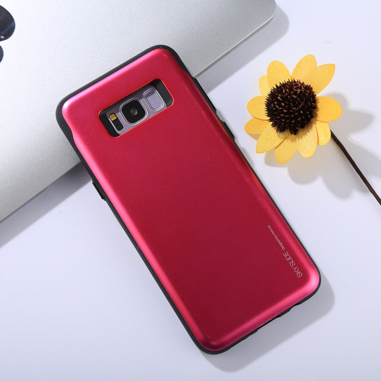 GOOSPERY for Galaxy S8+ / G955 TPU + PC Sky Slide Bumper Protective Back Case with Card Slots