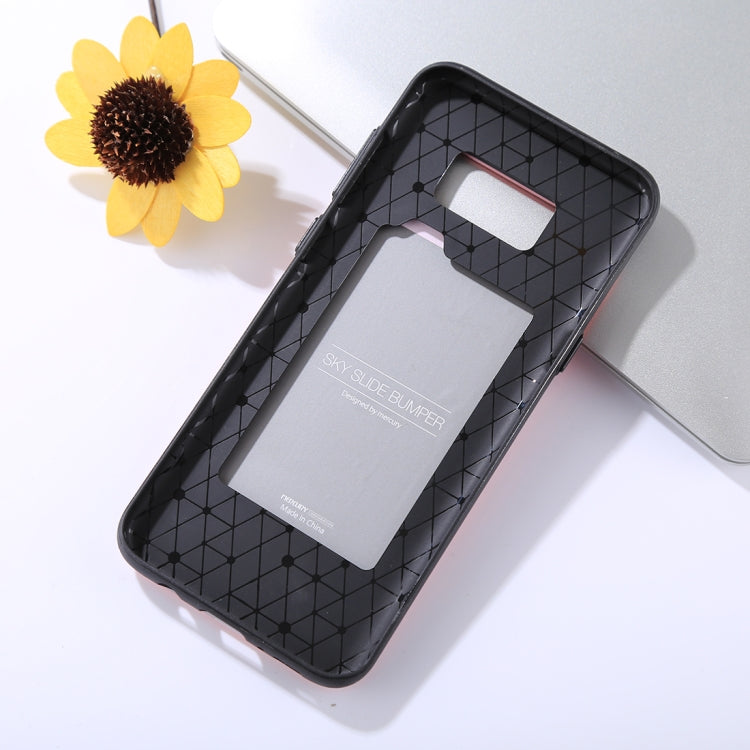 GOOSPERY for Galaxy S8+ / G955 TPU + PC Sky Slide Bumper Protective Back Case with Card Slots