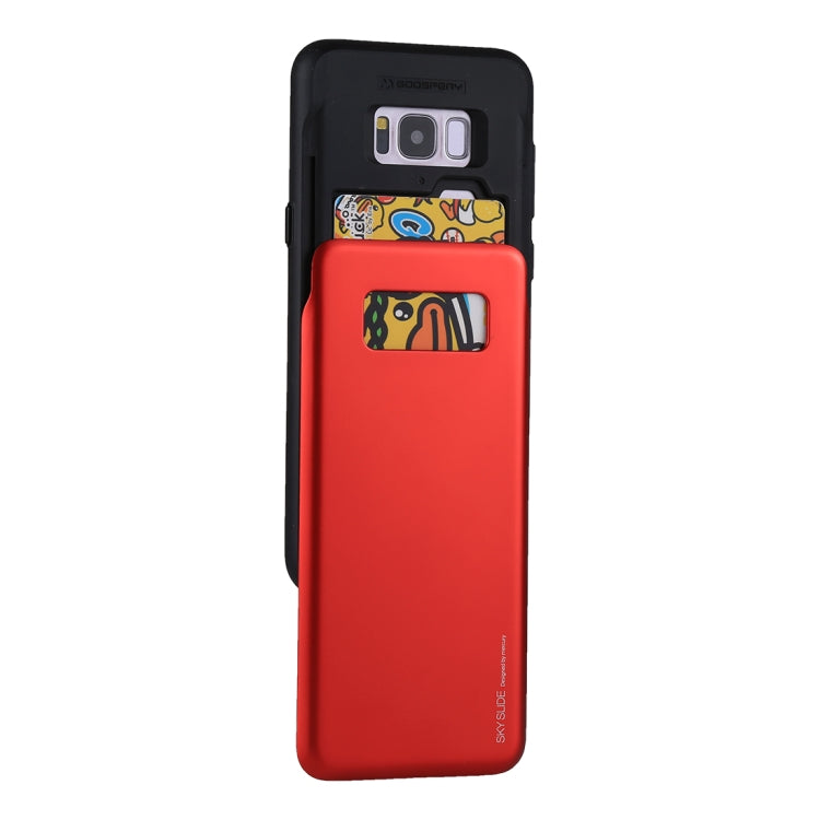 GOOSPERY for Galaxy S8+ / G955 TPU + PC Sky Slide Bumper Protective Back Case with Card Slots