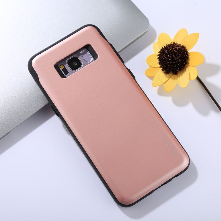 GOOSPERY for Galaxy S8+ / G955 TPU + PC Sky Slide Bumper Protective Back Case with Card Slots
