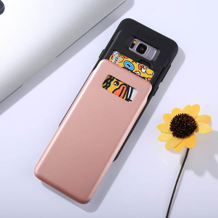 GOOSPERY for Galaxy S8+ / G955 TPU + PC Sky Slide Bumper Protective Back Case with Card Slots