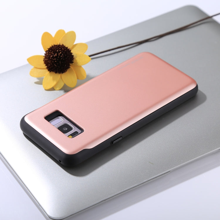 GOOSPERY for Galaxy S8+ / G955 TPU + PC Sky Slide Bumper Protective Back Case with Card Slots