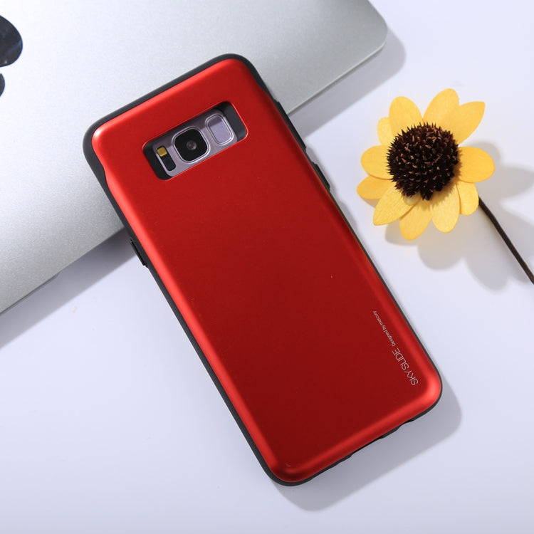 GOOSPERY for Galaxy S8+ / G955 TPU + PC Sky Slide Bumper Protective Back Case with Card Slots