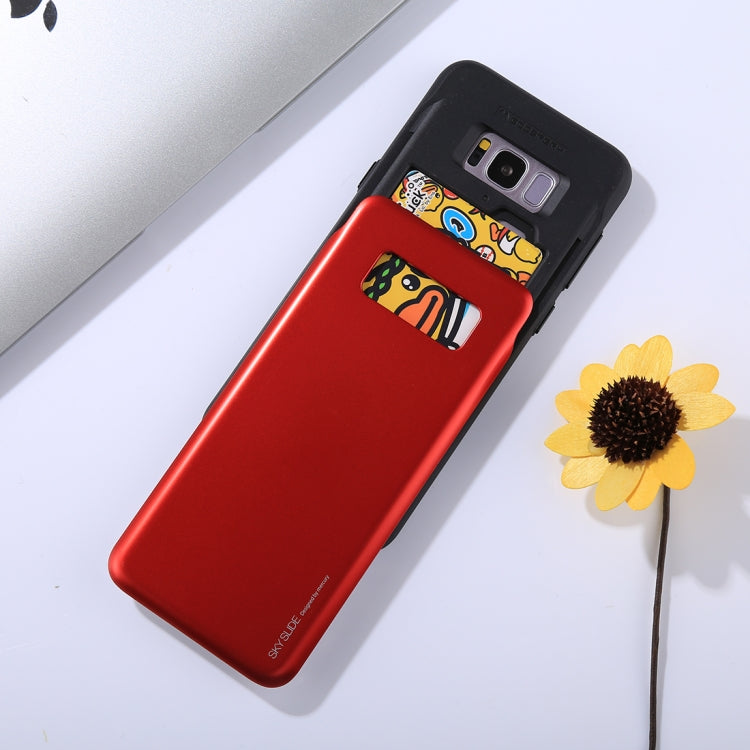 GOOSPERY for Galaxy S8+ / G955 TPU + PC Sky Slide Bumper Protective Back Case with Card Slots
