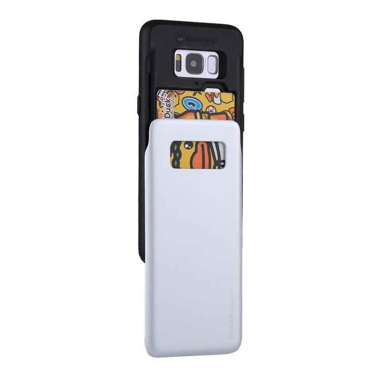 GOOSPERY for Galaxy S8+ / G955 TPU + PC Sky Slide Bumper Protective Back Case with Card Slots
