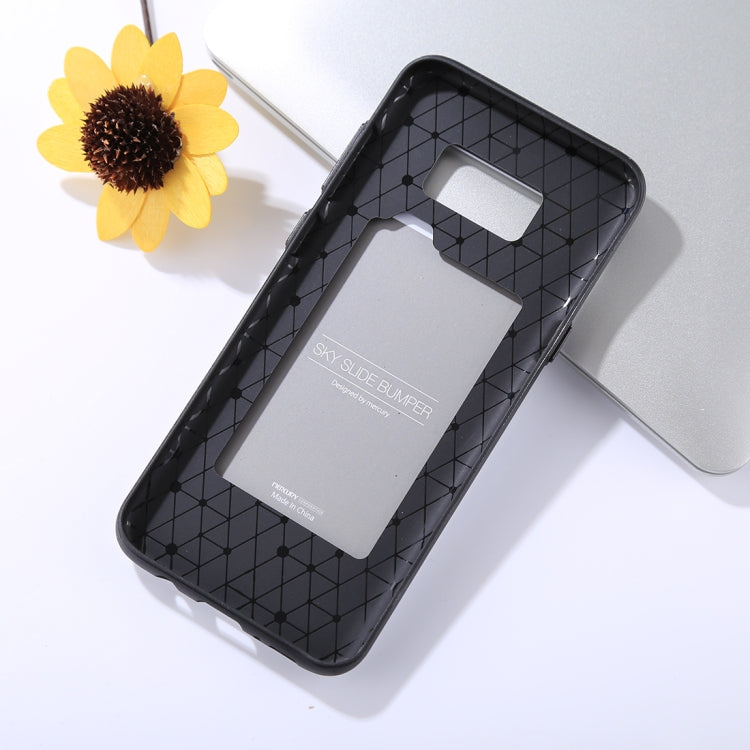 GOOSPERY for Galaxy S8+ / G955 TPU + PC Sky Slide Bumper Protective Back Case with Card Slots