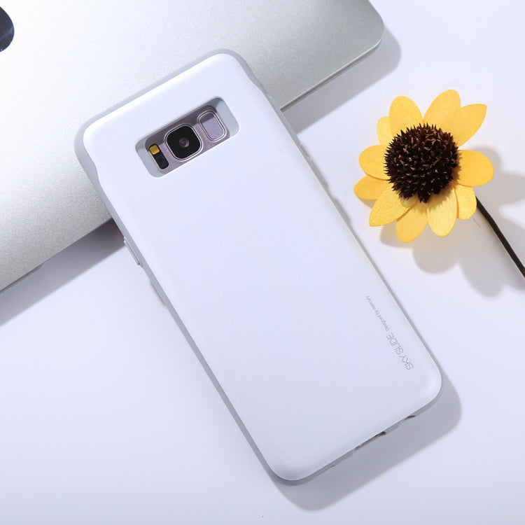 GOOSPERY for Galaxy S8+ / G955 TPU + PC Sky Slide Bumper Protective Back Case with Card Slots