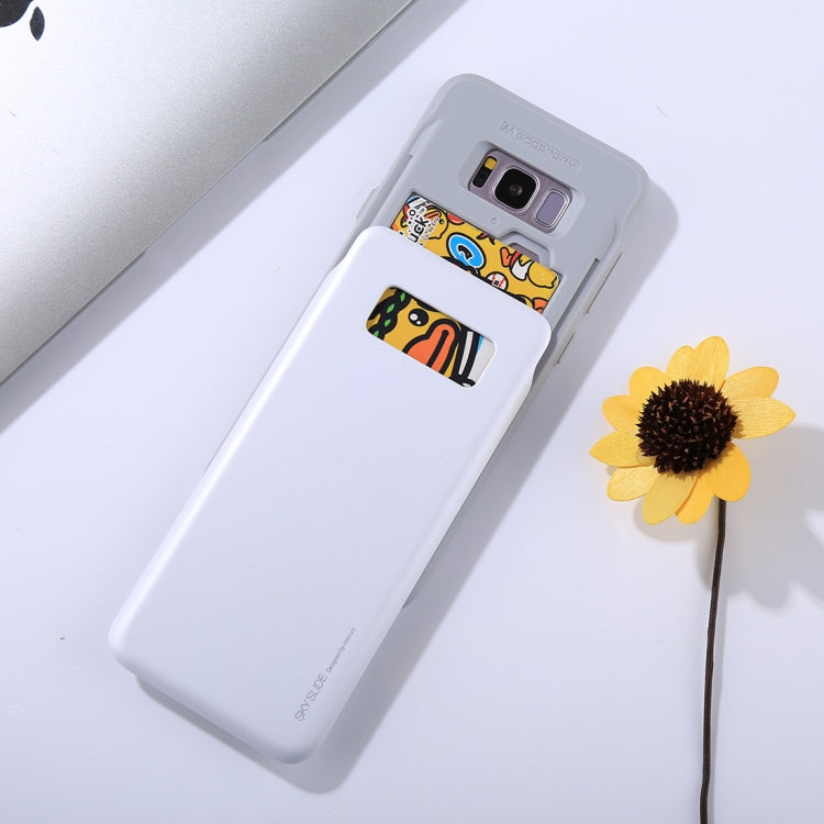 GOOSPERY for Galaxy S8+ / G955 TPU + PC Sky Slide Bumper Protective Back Case with Card Slots