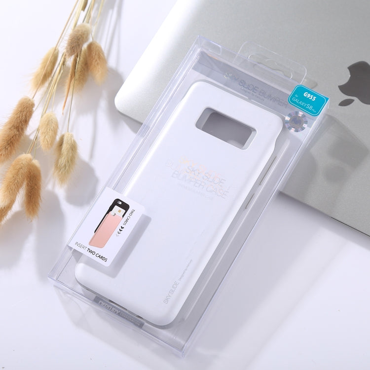 GOOSPERY for Galaxy S8+ / G955 TPU + PC Sky Slide Bumper Protective Back Case with Card Slots