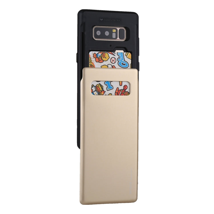 GOOSPERY for Galaxy Note 8 / N950 TPU + PC Sky Slide Bumper Protective Back Case with Card Slots