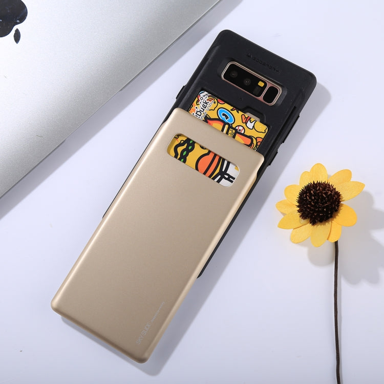 GOOSPERY for Galaxy Note 8 / N950 TPU + PC Sky Slide Bumper Protective Back Case with Card Slots