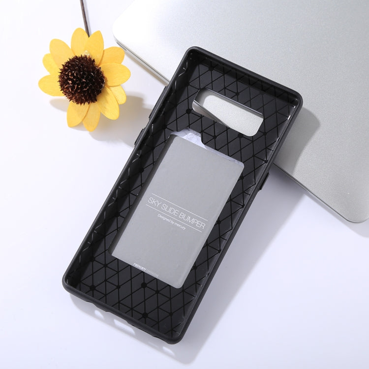 GOOSPERY for Galaxy Note 8 / N950 TPU + PC Sky Slide Bumper Protective Back Case with Card Slots