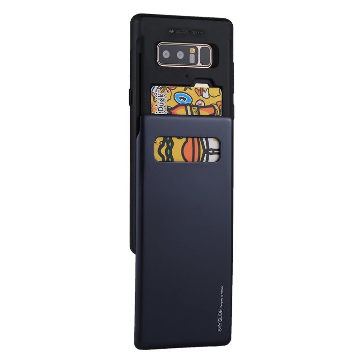 GOOSPERY for Galaxy Note 8 / N950 TPU + PC Sky Slide Bumper Protective Back Case with Card Slots