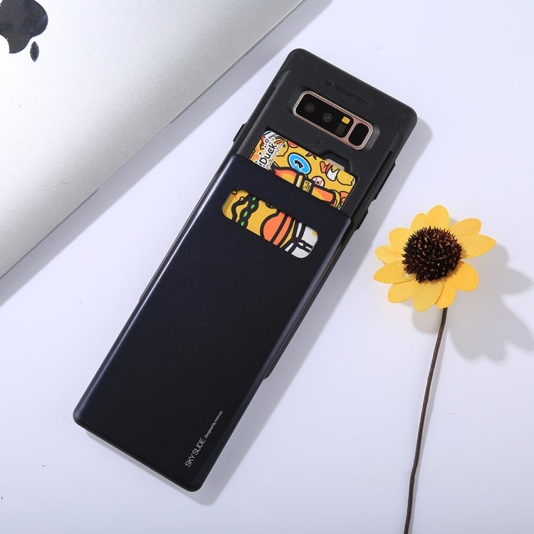 GOOSPERY for Galaxy Note 8 / N950 TPU + PC Sky Slide Bumper Protective Back Case with Card Slots