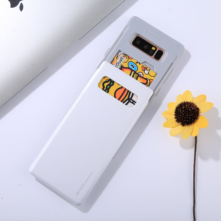 GOOSPERY for Galaxy Note 8 / N950 TPU + PC Sky Slide Bumper Protective Back Case with Card Slots