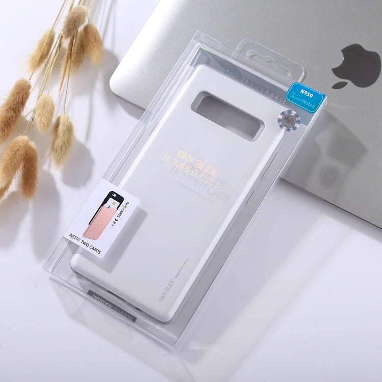 GOOSPERY for Galaxy Note 8 / N950 TPU + PC Sky Slide Bumper Protective Back Case with Card Slots