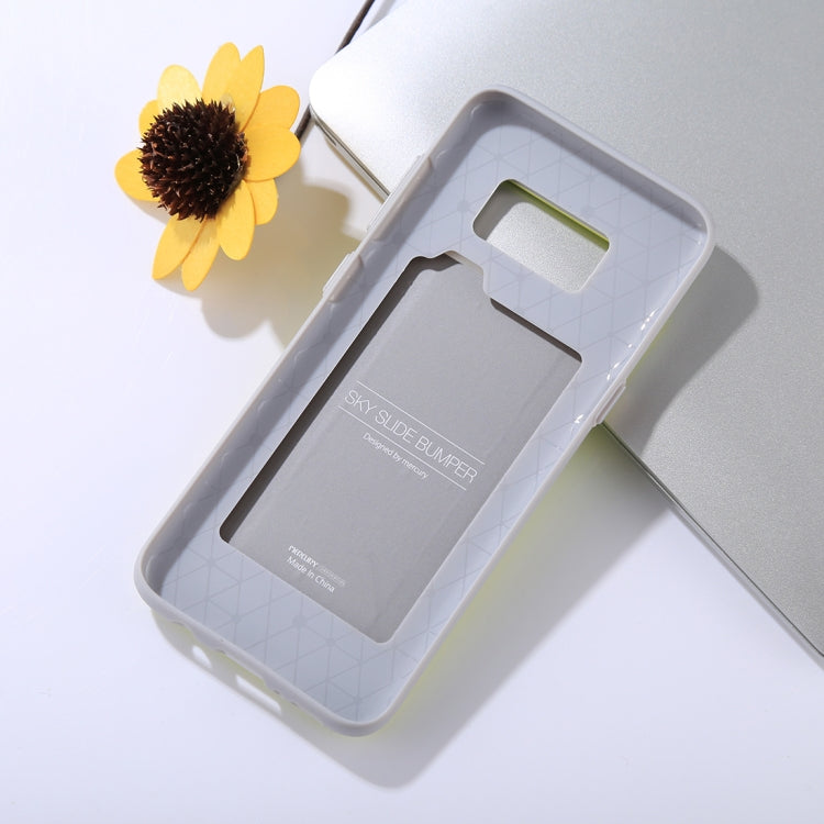 GOOSPERY for Galaxy S8 / G950 TPU + PC Sky Slide Bumper Protective Back Case with Card Slots