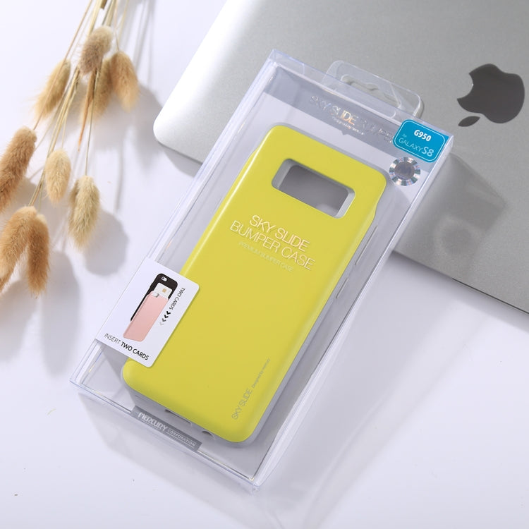 GOOSPERY for Galaxy S8 / G950 TPU + PC Sky Slide Bumper Protective Back Case with Card Slots