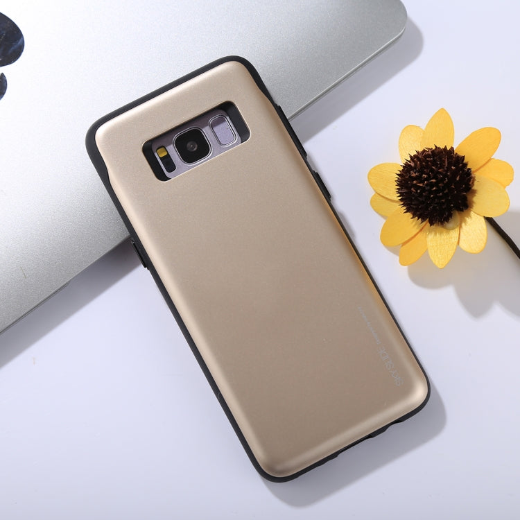GOOSPERY for Galaxy S8 / G950 TPU + PC Sky Slide Bumper Protective Back Case with Card Slots