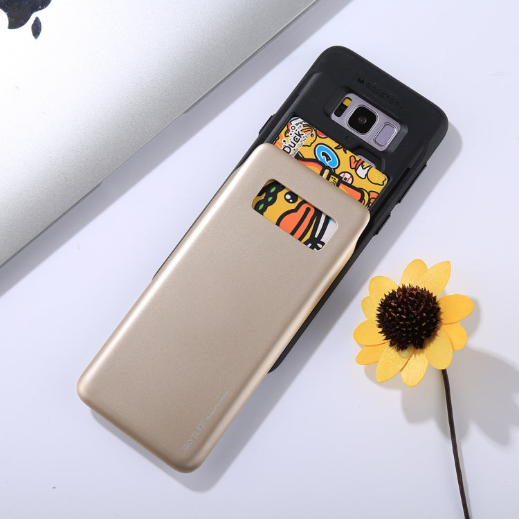 GOOSPERY for Galaxy S8 / G950 TPU + PC Sky Slide Bumper Protective Back Case with Card Slots