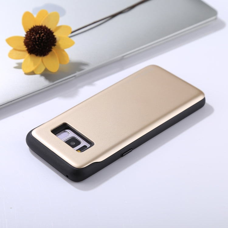 GOOSPERY for Galaxy S8 / G950 TPU + PC Sky Slide Bumper Protective Back Case with Card Slots