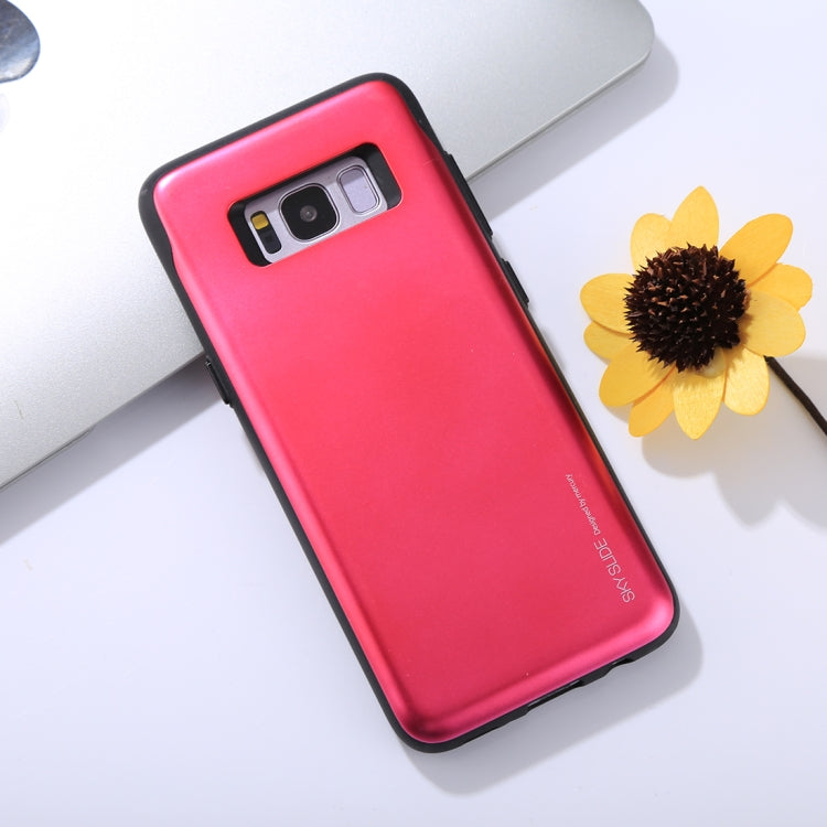 GOOSPERY for Galaxy S8 / G950 TPU + PC Sky Slide Bumper Protective Back Case with Card Slots