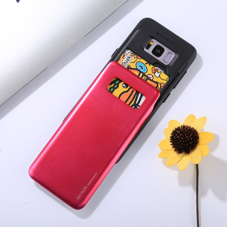 GOOSPERY for Galaxy S8 / G950 TPU + PC Sky Slide Bumper Protective Back Case with Card Slots
