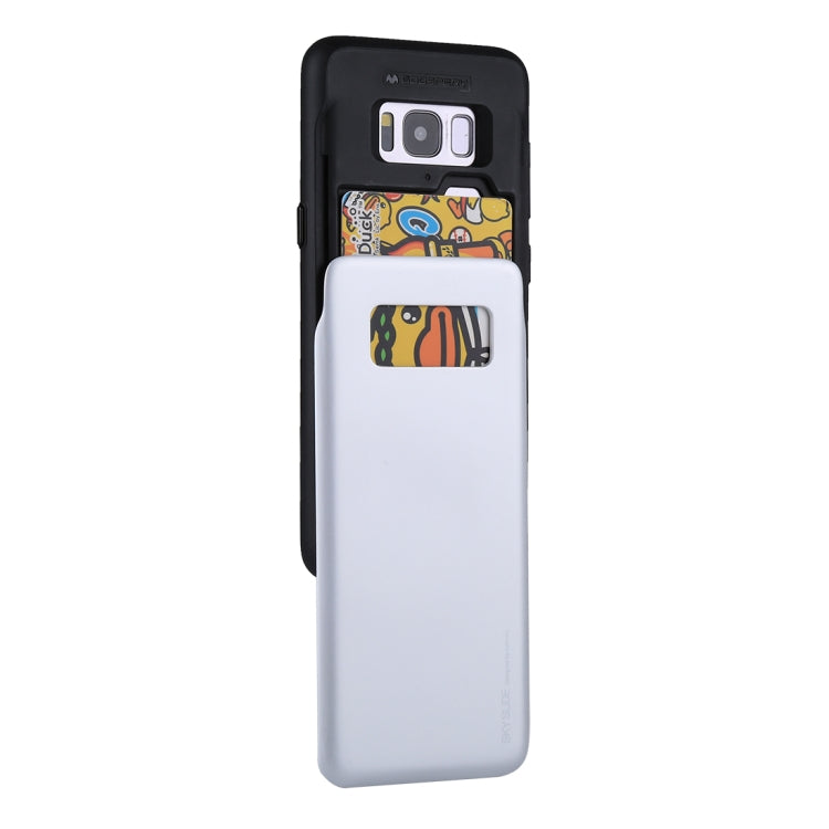 GOOSPERY for Galaxy S8 / G950 TPU + PC Sky Slide Bumper Protective Back Case with Card Slots