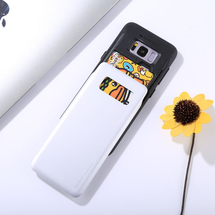 GOOSPERY for Galaxy S8 / G950 TPU + PC Sky Slide Bumper Protective Back Case with Card Slots