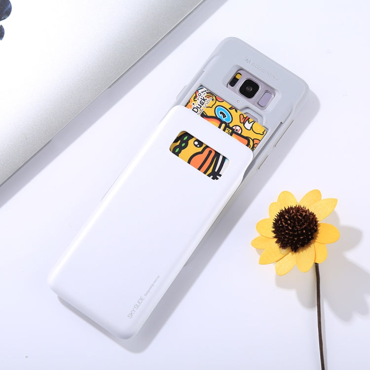 GOOSPERY for Galaxy S8 / G950 TPU + PC Sky Slide Bumper Protective Back Case with Card Slots