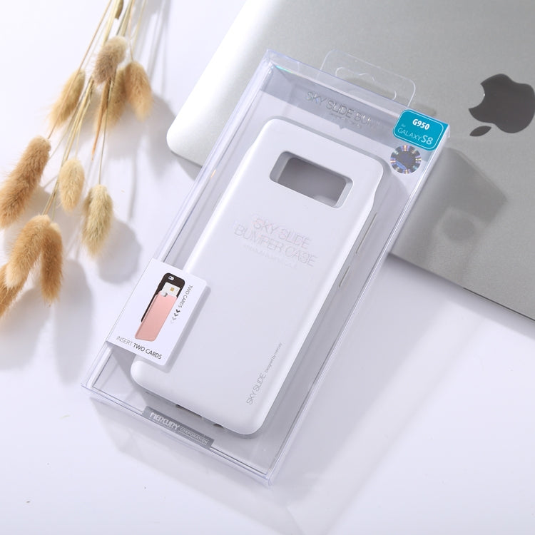 GOOSPERY for Galaxy S8 / G950 TPU + PC Sky Slide Bumper Protective Back Case with Card Slots