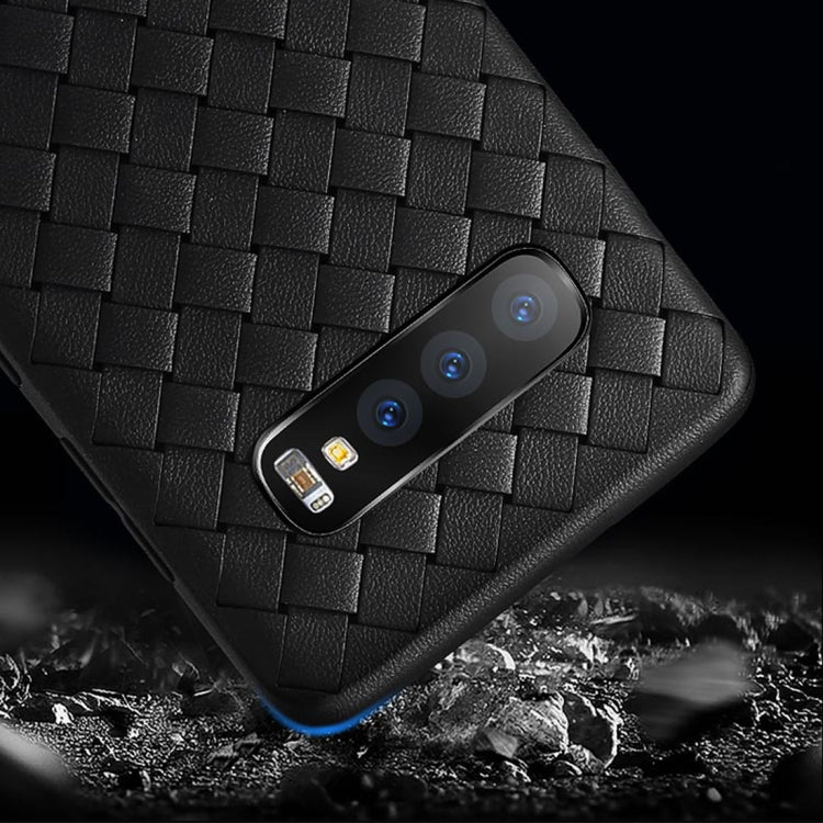 TOTUDESIGN Soft Series BV Weave TPU Protective Case for Galaxy S10 Plus (Red)