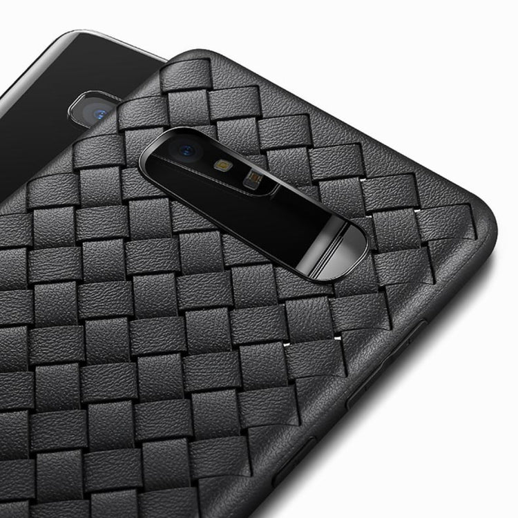 TOTUDESIGN Soft Series BV Weave TPU Protective Case for Galaxy S10 E (Blue)